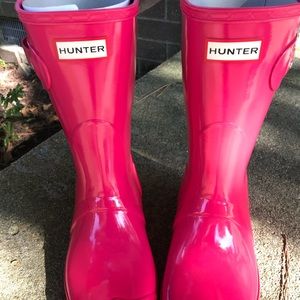 Hunter Short Pink Rain Boots 10